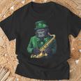 聖パトリックの日 ゴリラサックス Tシャツ 高齢者への贈り物