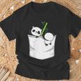 胸ポケットパンダ パンダ クマ Tシャツ 高齢者への贈り物