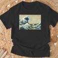 葛飾 北斎 神奈川沖浪裏 有名なヴィンテージアート スタイリッシュ Tシャツ 高齢者への贈り物