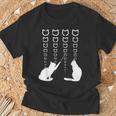視力検査 猫の視力検査 おもしろ ネコ ねこ動物 シルエット モノトーン 白黒 黒猫 猫好き 猫の飼い主 Tシャツ 高齢者への贈り物