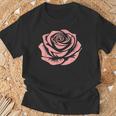 赤 バラ 花 バラの頭 庭 夏 Rose Red Flower Roses Tシャツ 高齢者への贈り物