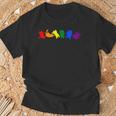 遊び好きなレインボーキャット Lgbtq プライド 楽しい Tシャツ 高齢者への贈り物