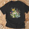 野生の花 ボタニカル 花 自然 ヴィンテージ フローラル グラフィック Tシャツ 高齢者への贈り物