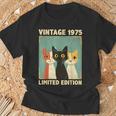 面白い 50歳 ギフト ヴィンテージ 1975 猫好き 50歳の誕生日 Tシャツ 高齢者への贈り物