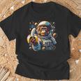 面白い サイケデリック 猿 宇宙飛行士 グラフィック メンズ Tシャツ 高齢者への贈り物