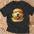 面白いtシャツ ゴールデンレトリバー 犬 ハンバーガー メンズ グッズ かわいい おもしろ 面白い 服 ネタ Tシャツ 高齢者への贈り物