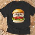 面白いtシャツ シーズー 犬 ハンバーガー メンズ 犬好き グッズ かわいい おもしろ 面白い 服 ネタ Tシャツ 高齢者への贈り物