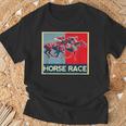 面白いtシャツ 馬tシャツ 競馬 馬 レース 乗馬 ジョッキー メンズ おもしろ 面白い グッズ ネタ 男性用 レトロ Tシャツ 高齢者への贈り物