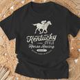 面白いダービーデー、ケンタッキースタイルの競馬 Tシャツ 高齢者への贈り物