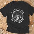面白いロードバイク サイクリング It's Just A Hill Get Over It Tシャツ 高齢者への贈り物