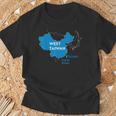 面白い中国地図西台湾 Tシャツ 高齢者への贈り物