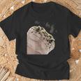 面白い好奇心が強い爬虫類ヒョウモントカゲモドキ Tシャツ 高齢者への贈り物