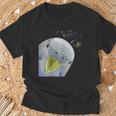 面白い好奇心インコのセキセイインコ Tシャツ 高齢者への贈り物