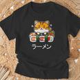 食べ物好きのためのかわいい日本のかわいい猫寿司 Tシャツ 高齢者への贈り物