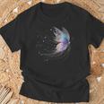魔法の蝶 神秘的な蝶 銀河 星 Tシャツ 高齢者への贈り物
