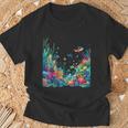 鮮やかなサンゴ礁海洋生物のシーン Tシャツ 高齢者への贈り物