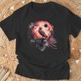 鳳凰 月 火 鳳凰 鳥 桜 木 神話 鳥 Tシャツ 高齢者への贈り物