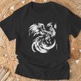 鳳凰 面白いtシャツ イラスト 絵 タトゥー 刺青 風 メンズ おもしろ 面白い 服 オリジナル ドラゴン ネタ 浮世絵 Tシャツ 高齢者への贈り物