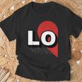 ２人で着るとハートが出来る Loveの文字になる 「Lo」カップル 恋人 Tシャツ 高齢者への贈り物
