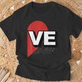 ２人で着るとハートが出来る Loveの文字になる 「Ve」カップル 恋人 Tシャツ 高齢者への贈り物