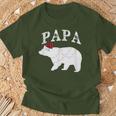 Papa Bear Xmas Buffalo Plaid Lights Matching Family Pajama Tシャツ 高齢者への贈り物