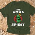 面白いクリスマス「The Xmaspirit」グラフィック Tシャツ 高齢者への贈り物