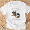 & Life Is Better Dapple Dachshund Lover Tシャツ 高齢者への贈り物