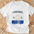 0系新幹線イラスト 長袖tシャツ Tシャツ 高齢者への贈り物