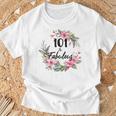 101歳&素晴らしいフローラルパーティーハッピー101歳の誕生日 Tシャツ 高齢者への贈り物