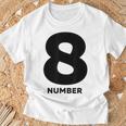 8 数字 Tシャツ 高齢者への贈り物