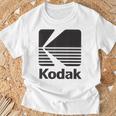 80年代ヴィンテージコダックロゴ ブラック Tシャツ 高齢者への贈り物