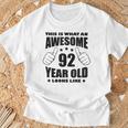 92歳の誕生日 女性 男性 素晴らしい92歳のおばあちゃん Tシャツ 高齢者への贈り物