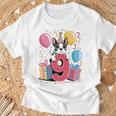 9歳の誕生日 男の子 女の子 9歳 9歳 ボストンテリア 長袖tシャツ Tシャツ 高齢者への贈り物