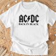 AcDcロックミュージックバンドバックブラックロゴ。 Tシャツ 高齢者への贈り物