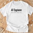Aiエンジニアが今日の明日の知性を構築 Tシャツ 高齢者への贈り物