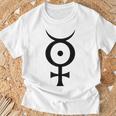 Antichristuperstaratanique Industriel Mercureymbole Noir T-Shirt Cadeaux pour les vieillards