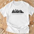 Atlanta Ga スカイライン 摩天楼 シティシルエット Tシャツ 高齢者への贈り物