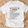 Bachelors Party Checklisttag Do Party Camiseta unisex Regalos para ancianos