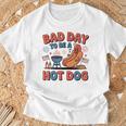 Bad Day To Be A Hotdog Fourth Of July Hot Dog 4Th Of July T-Shirt Gifts for Old Men
