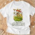 Bock Auf Grillen おもしろバーベキューアクセサリー ヤギ付きバーベキュー Tシャツ 高齢者への贈り物