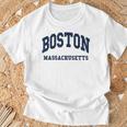 Boston Massachusetts Throwback Classic Tシャツ 高齢者への贈り物