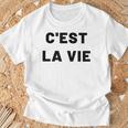 C'est Laie フランス語格言グラフィックデザイン Tシャツ 高齢者への贈り物
