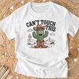 Can't Touch This Cactus Cowboy ウエスタンカートゥーン ユーモア Tシャツ 高齢者への贈り物
