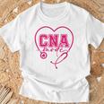 Cna認定看護助手患者ヘルスケア ピンク Tシャツ 高齢者への贈り物
