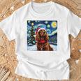 Cockerpanieltarry Night Christmasan Gogh Doganta Hat 長袖tシャツ Tシャツ 高齢者への贈り物