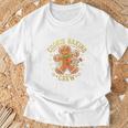 Cookie Baking Crew ジンジャーブレッドマン おもしろクリスマスベーキング 長袖tシャツ Tシャツ 高齢者への贈り物