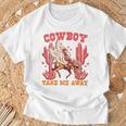 Cowboy Take Me Away ウエスタンバレンタインデー 長袖tシャツ Tシャツ 高齢者への贈り物