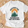 Destroy The Patriarchy Not The Planet フェミニスト フェミニズム Tシャツ 高齢者への贈り物