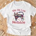 Dia De Los Meowtos Muertos シュガースカル キャット 死者の日 Tシャツ 高齢者への贈り物
