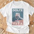 Dolceita Aesthetic Painting Italia Mountains Hikingpritz Tシャツ 高齢者への贈り物